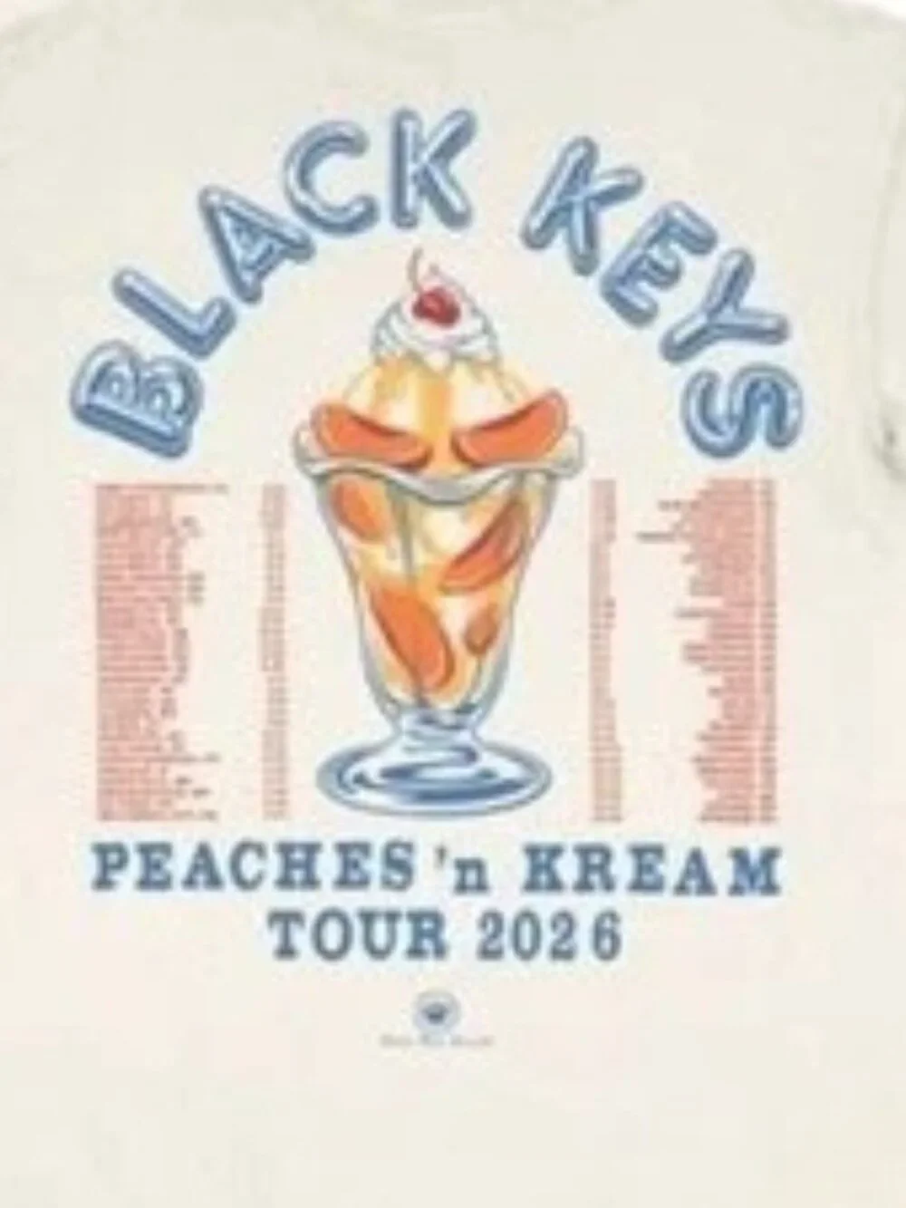 The Black Keys Peaches N Cream Tour 2026 Graphic T-Shirt